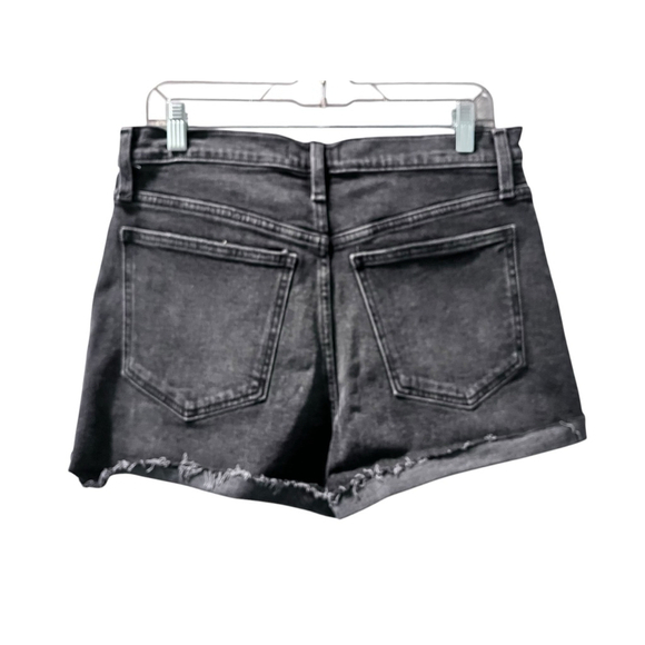 Madewell High Rise Black Denim Jean Shorts Size 29 Zip Pockets Casual Cotton - Picture 5 of 6